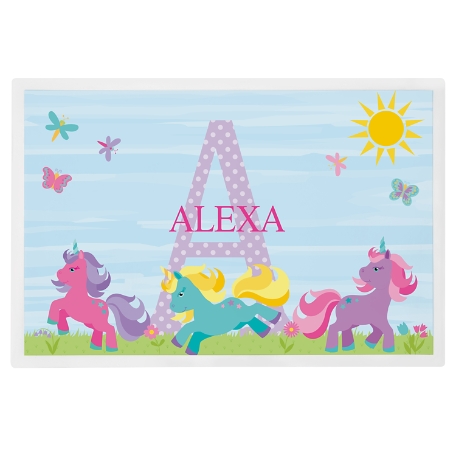 My Own Name Personalized Tableware Placemat - Unicorn
