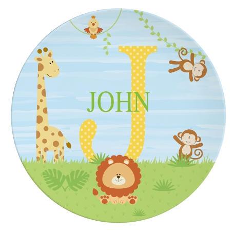 My Own Name Personalized Tableware Plate - Jungle