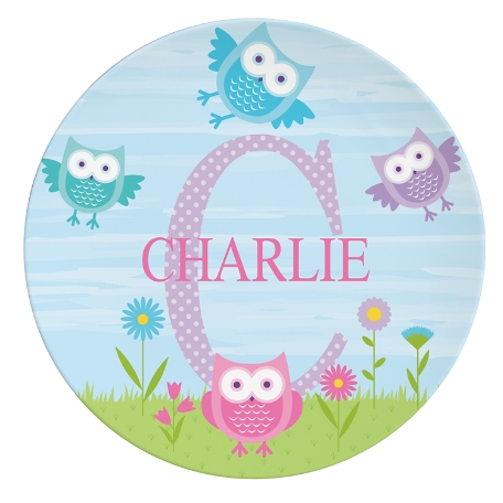 My Own Name Personalized Tableware Plate - Owl