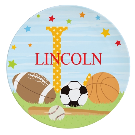 My Own Name Personalized Tableware Plate - Sports
