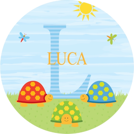 My Own Name Personalized Tableware Plate - Turtle