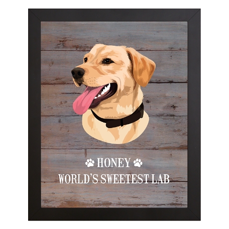 Dog Breed Framed Canvas-11x14-Brown
