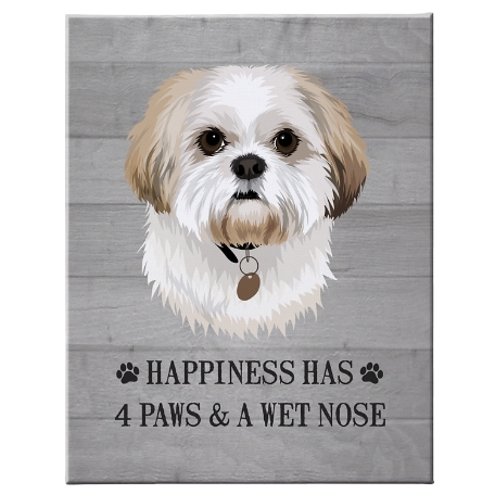 Dog Breed Canvas-Unframed-16x20-Gray