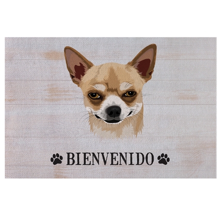 Dog Breed Doormat -24x36- White