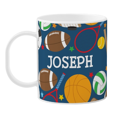 Tossed Print Personalized Tableware Cup - Sports