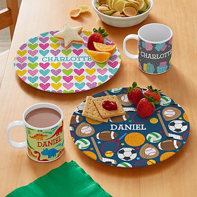 Tossed Print Personalized Tableware