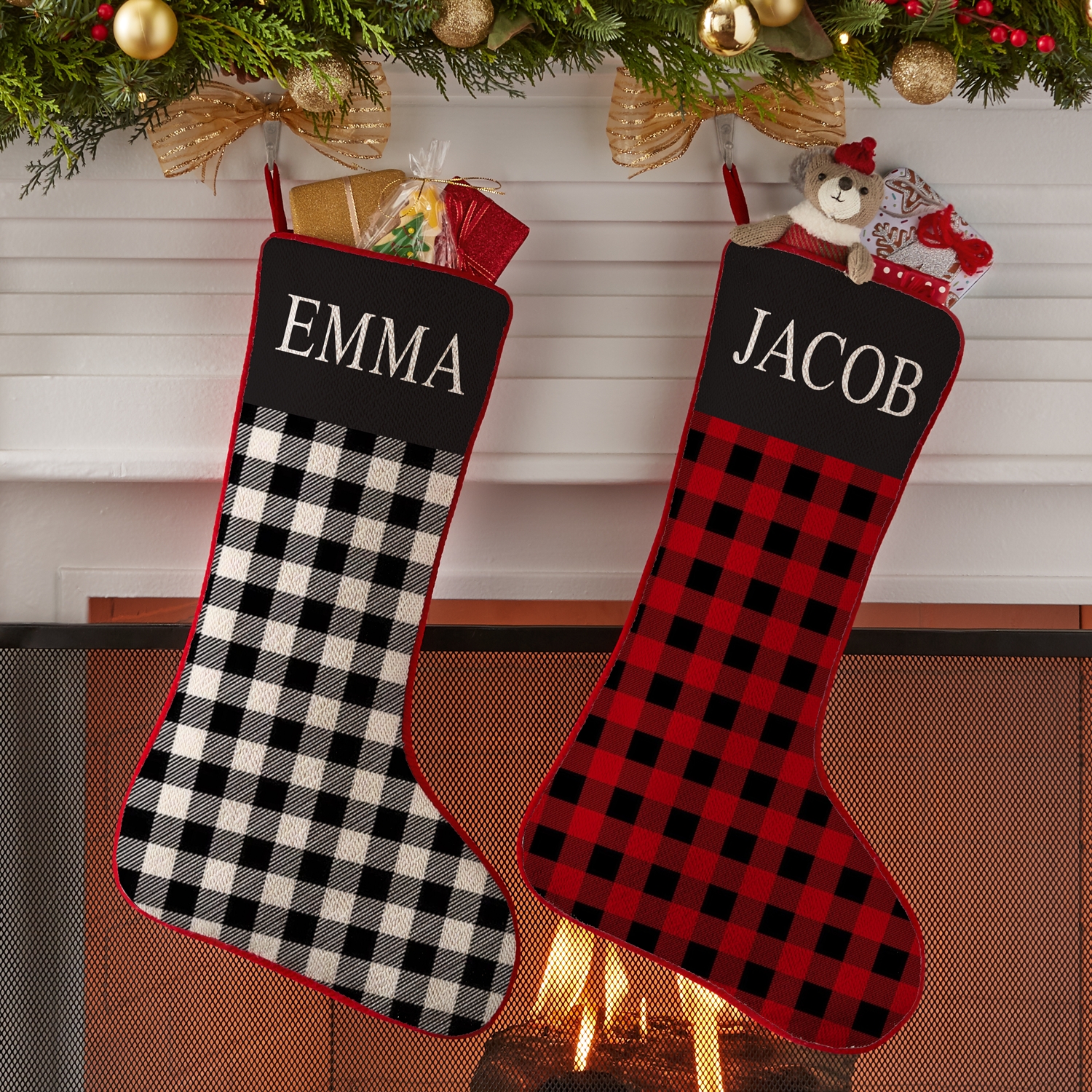 Buffalo Plaid Christmas Stockings