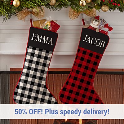 Buffalo Plaid Christmas Stockings