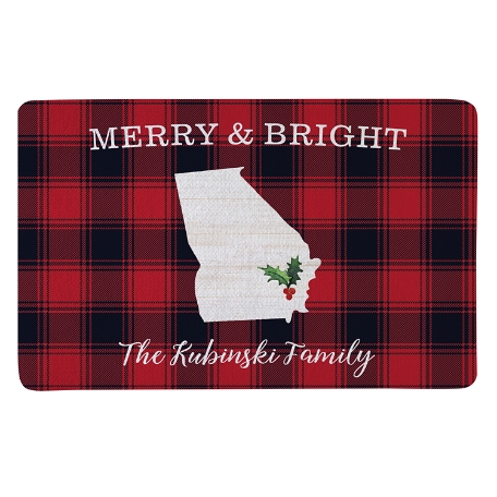 Buffalo Plaid State Doormat - 17x27
