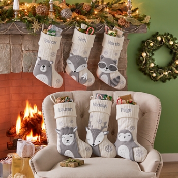 Festive Critters Personalized Christmas Stocking