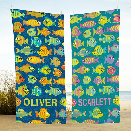 Smarty Pants Fish Beach Towel