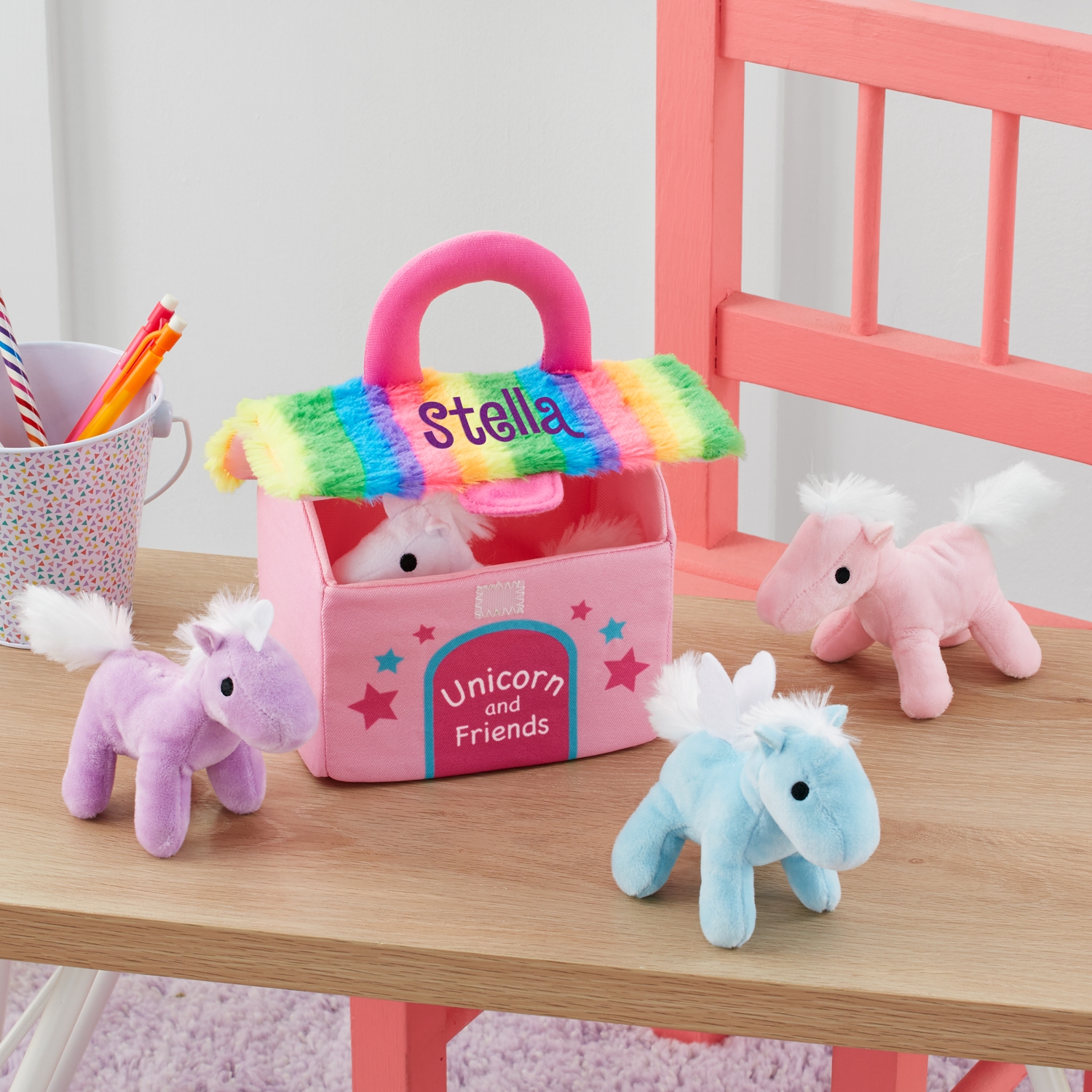 plush unicorn playset