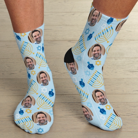 Hanukkah Photo Socks - Large