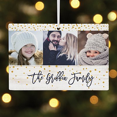 Holiday Cheer Photo Rectangle Ornament