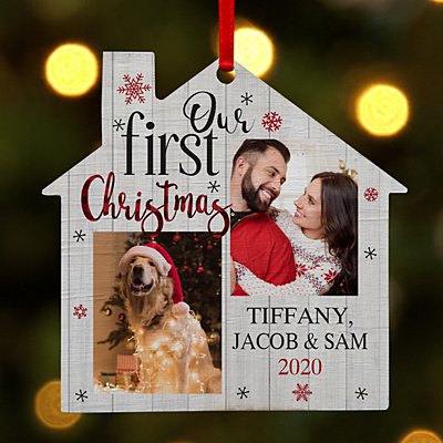 Our First Christmas Photo House Ornament
