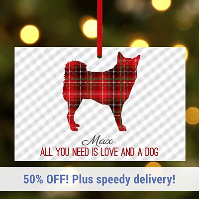 Perfectly Plaid Pet Rectangle Bauble