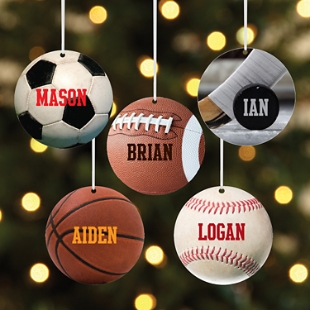 All Star Sports Round Ornament