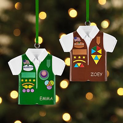 Personalized Christmas Ornament BROWNIE SCOUT GIRL 