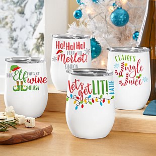 Colorful Christmas Insulated Wine Tumbler