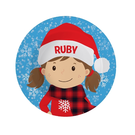 Just For Me Holiday Plate - Girl