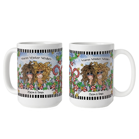 Name Your Sisterhood Christmas Greeting Mug-15oz - 2