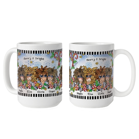 Name Your Sisterhood Christmas Greeting Mug-15oz -4