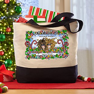 Name Your Sisterhood Christmas Greeting Tote Bag by Suzy Toronto