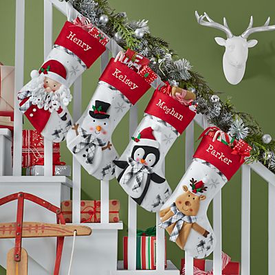 Perfectly Plaid Pals Stocking