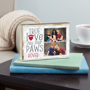 True Love Pet Photo Glass Block