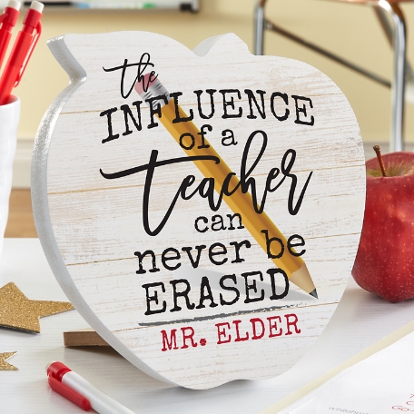 A Teacher's Influence Mini Wood Apple