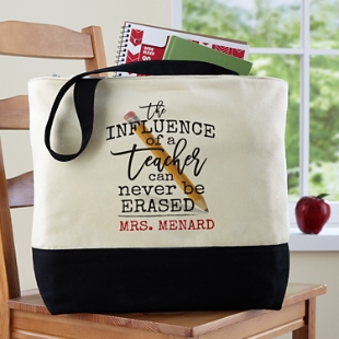personalized tote bag, touch life bag, personalized teacher gift