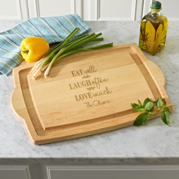 Eat Laugh Love Maple Wood Cutting Board