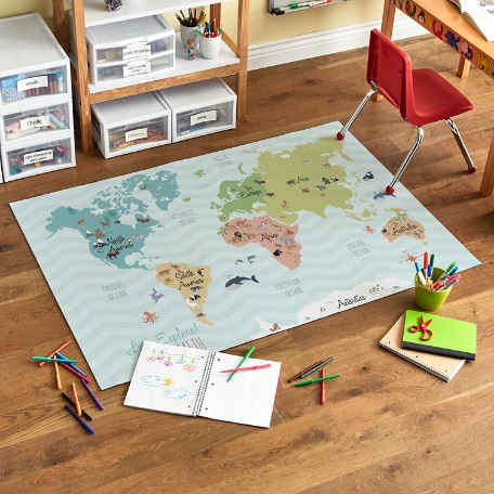 All Around The World Oversized Mat
