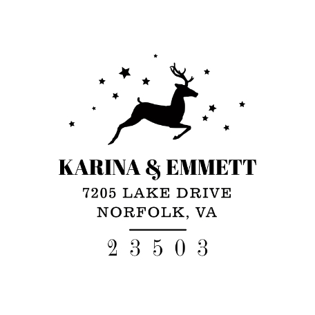 Festive Reindeer Self-Inking Stamp