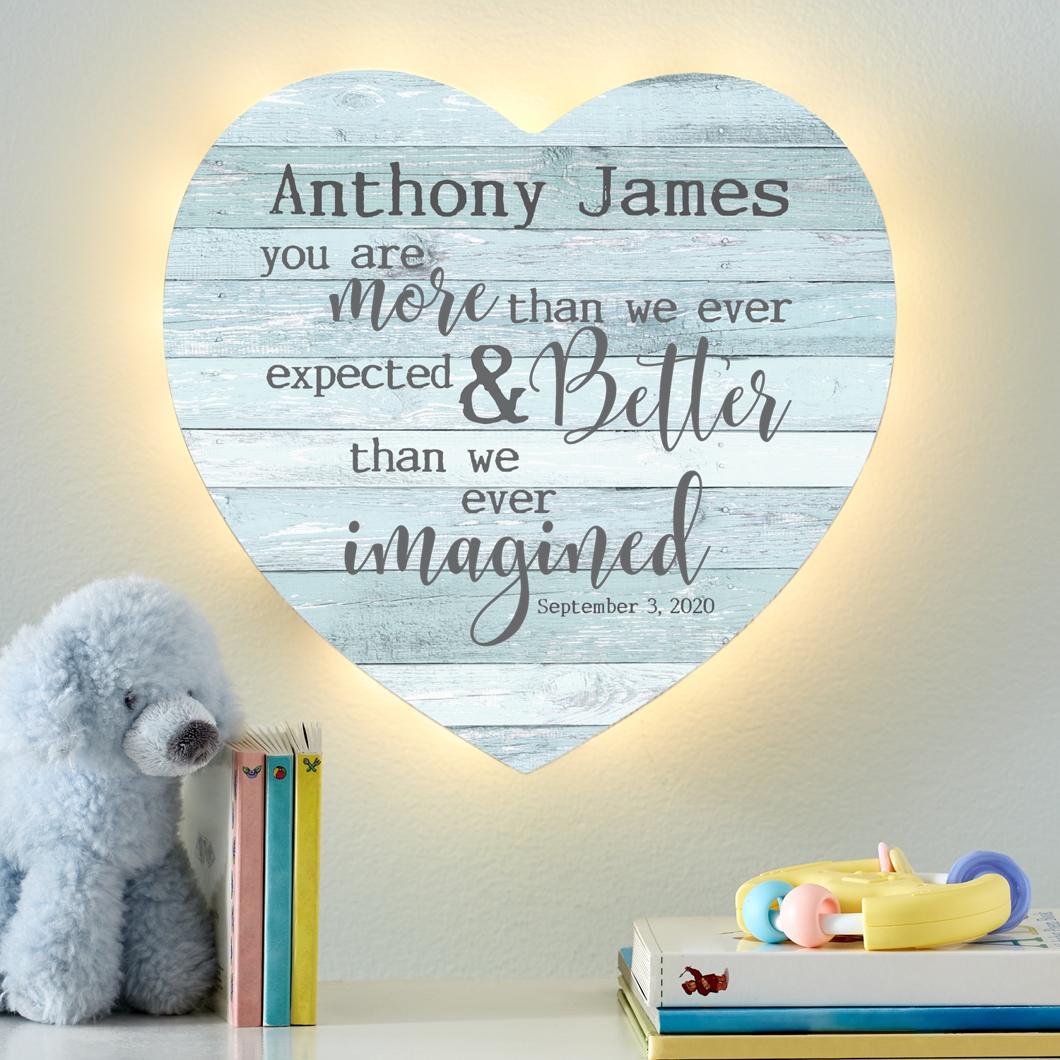 Stephen Joseph® More Than We Expected Heart Nightlight