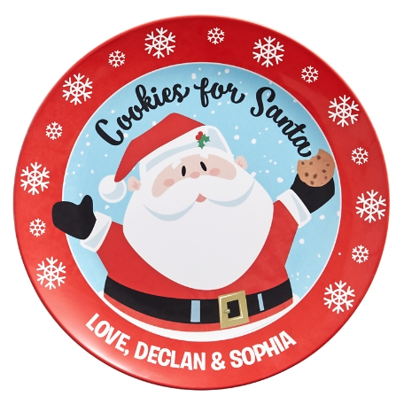 Jolly Santa Cookies Plate