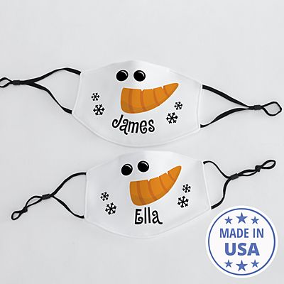 Smiling Snowman Face Mask