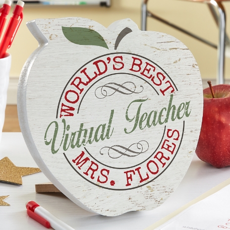 Best Virtual Teacher Mini Wood Apple