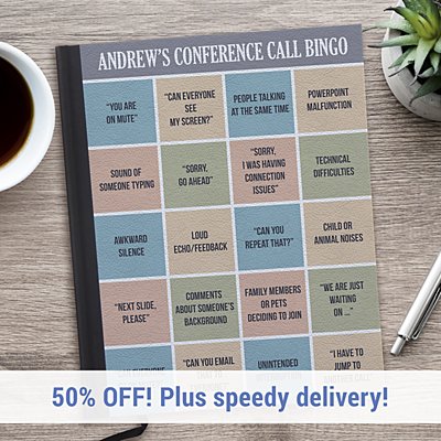 Conference Call Bingo Notebook