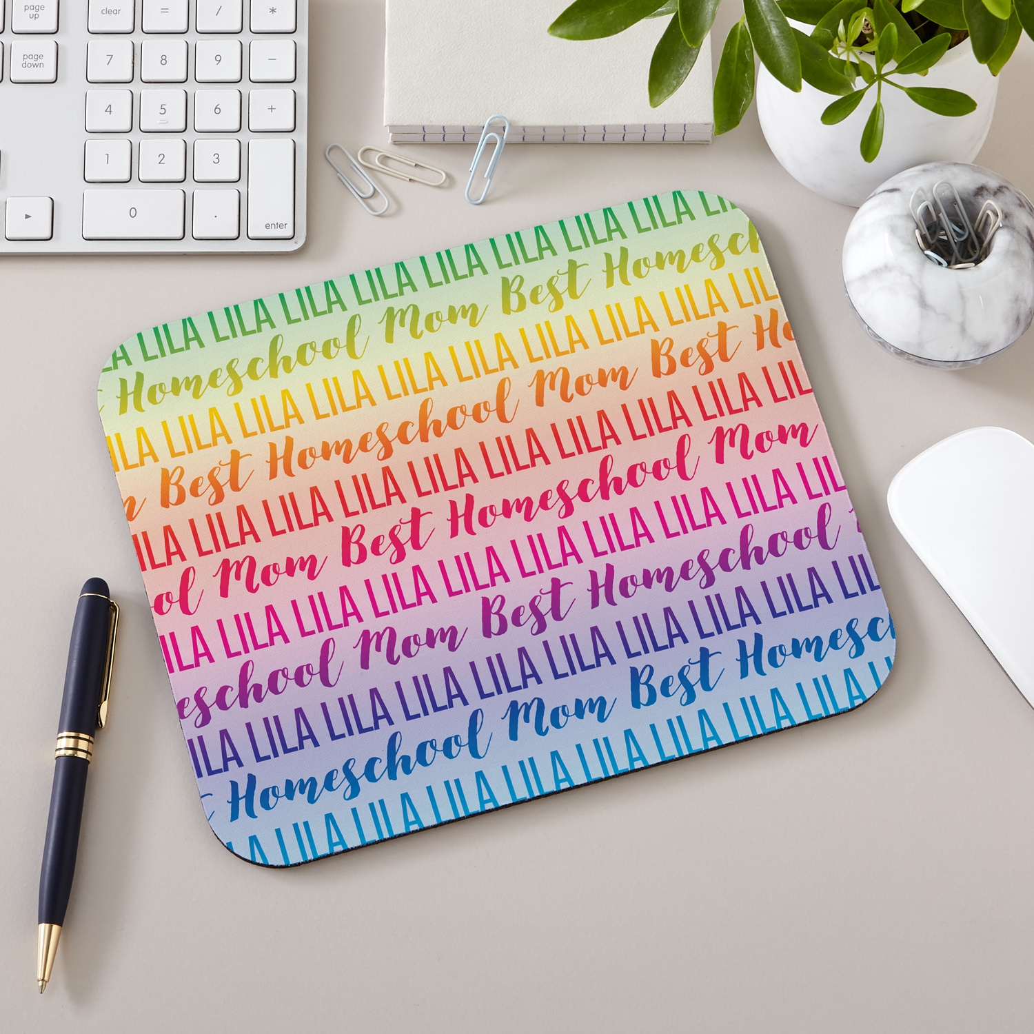 Rainbow Name Mouse Pad