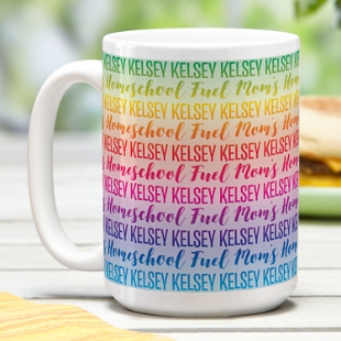 Rainbow Name Mug
