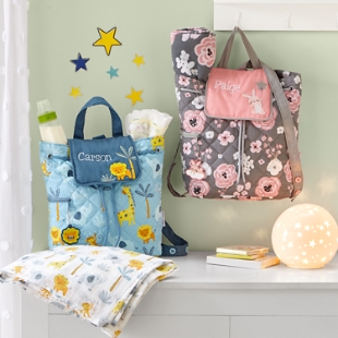 Stephen Joseph® Quilted Baby Backpack & Blanket Set