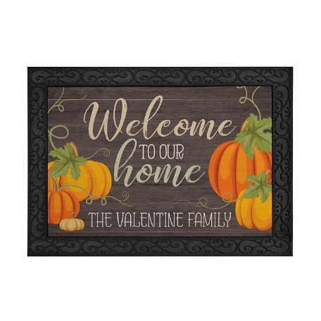 All Pumpkins Welcome Doormat with Holder - 24x36