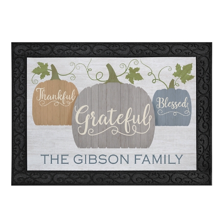 Farmhouse Pumpkins Doormat with Holder-24x36