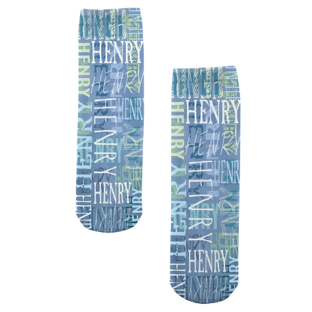 Signature Style Socks - Blue - Large