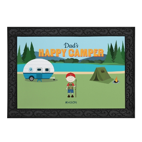 Happy Camper Doormat 24x36 w/ Holder-1 Camper