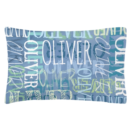Signature Style Plush Pillowcase - Blue
