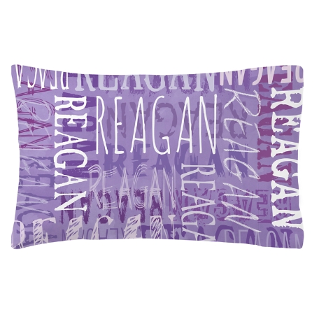 Signature Style Plush Pillowcase - Purple