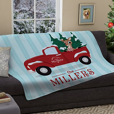 Rudolph® North Pole Delivery Plush Blanket