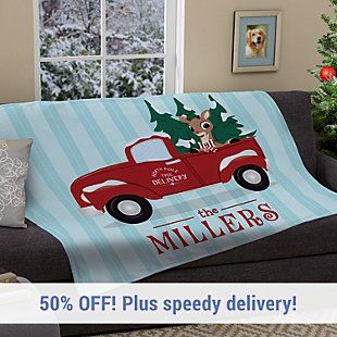 Rudolph® North Pole Delivery Plush Blanket